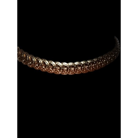 Elastic Stretch Belt Gold Tone Coin Disc Cinch Waist Jewelry 26\